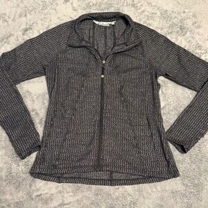 Athleta Heartbeat Hope Full Zip Women's Jacket‎ Athletic Herringbone Print Sz L
